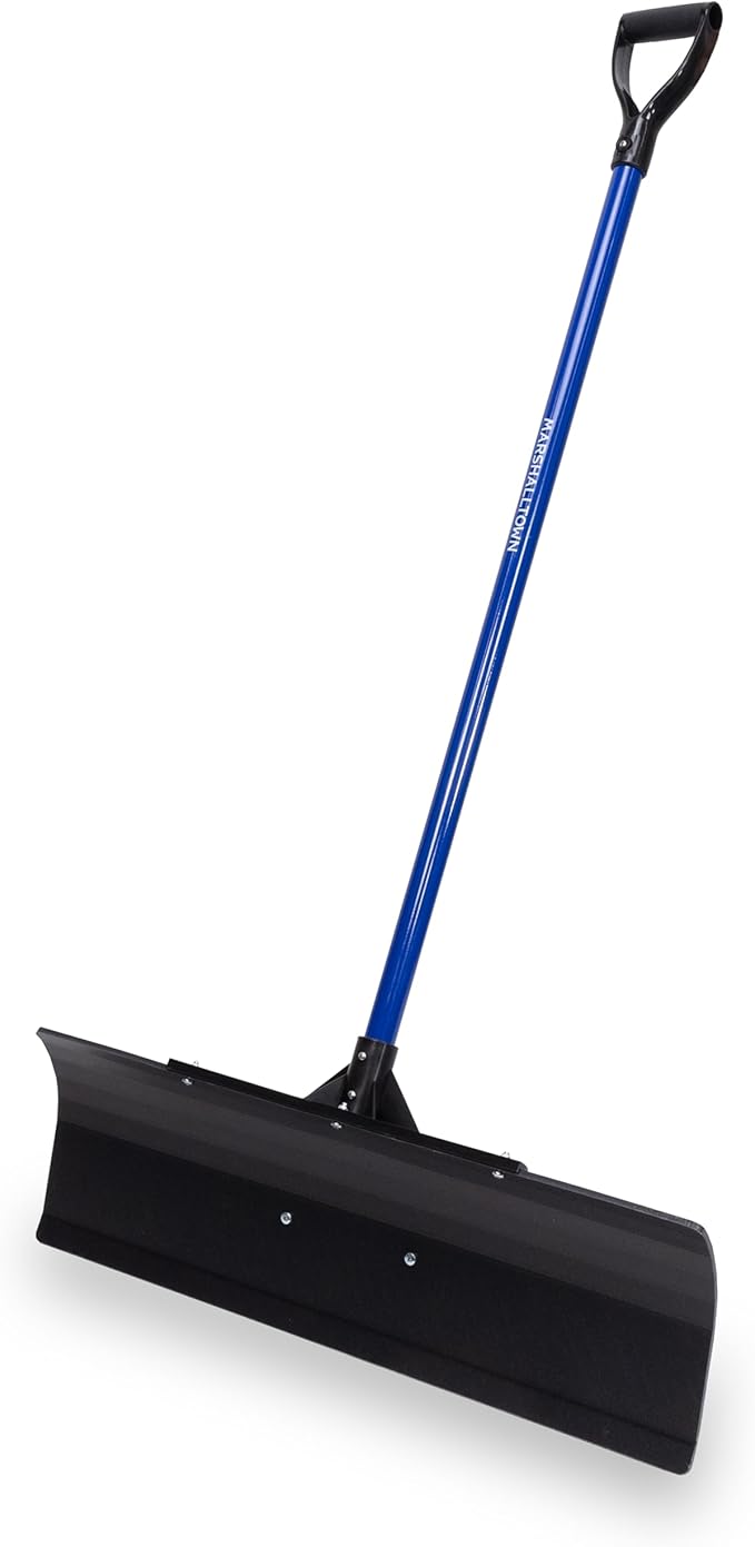 Marshalltown Polar Pusher 30 Inch Snow Pusher Shovel, Lightweight Non-Stick UHMW Makes Plowing Snow Easy, Made in The USA, SNOWP30