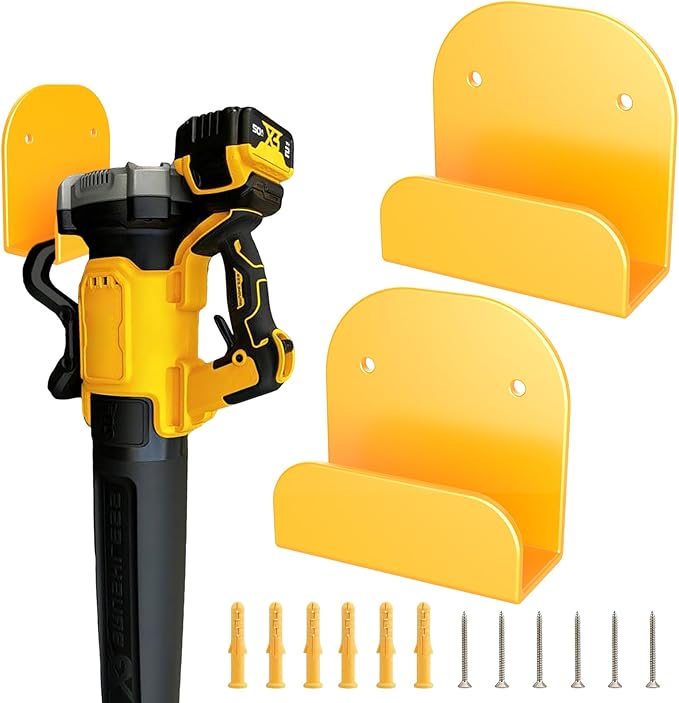 Leaf Blower Rack, Wall-Mounted Tool Hanger Compatible with DCBL722, Hedge Trimmers, Grass Trimmers, Garden Power Tools & Garage Organization, 2 Pack