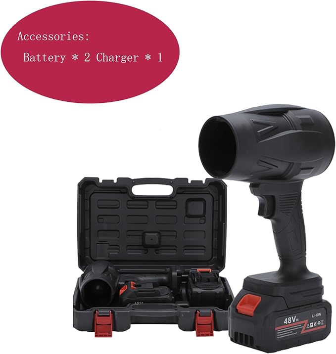 Turbo Jet Blower - Cordless Leaf Blower - Designed to be Lightweight and Portable for Easy Portability - 23,000 RPMs Fast Snow Removal, Leaf Removal, Drying Cars, fueling Grills and More!