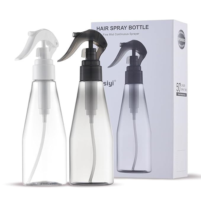 Continuous Spray Bottle for Hair 10oz, 2pcs Ultra Fine Water Spray Bottles for Cleaning, Plant, Pets (Plastic, 300ml)