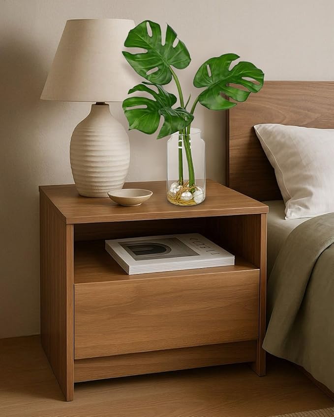 Oairse Artificial Monstera Leaves Plant in Glass Vase with Faux Water & Pebble - 16.5" Fake Tropical Plants Turtle-Back Plant Leaves Monstera Stem Greenery for Home Indoor Centerpiece Farmhouse Decor