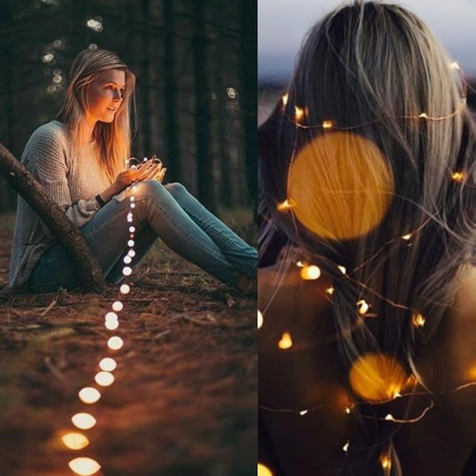 MagicPro String Lights, Fairy USB String Light with 200 Warm White LEDs, 66 FT Copper String Lights for Bedroom Wall Ceiling Christmas Tree Wreath Craft Wedding Party Decoration (2)
