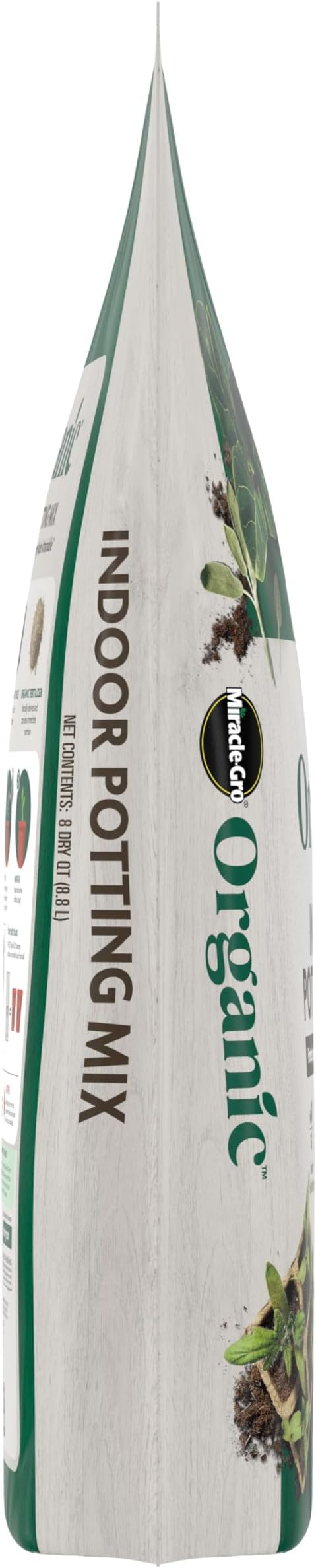 Miracle-GRO Organic Indoor Potting Mix, Protects Against Over and Under Watering, for Indoor Container Plants, Houseplants and Starter Plants, OMRI Listed, 8 qt., 2-Pack
