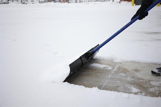 Marshalltown Polar Pusher 36 Inch Snow Pusher Shovel, Lightweight Non-Stick UHMW Blade Makes Plowing Snow Easy, Made in The USA, SNOWP36