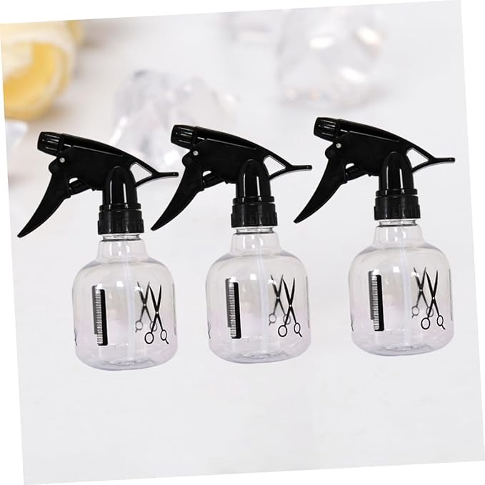 Mobestech 3PCS Portable Plastic Spray Bottles Refillable Empty Hairdressing and Flower Watering Bottles with Fine Mist for Household and Salon Use