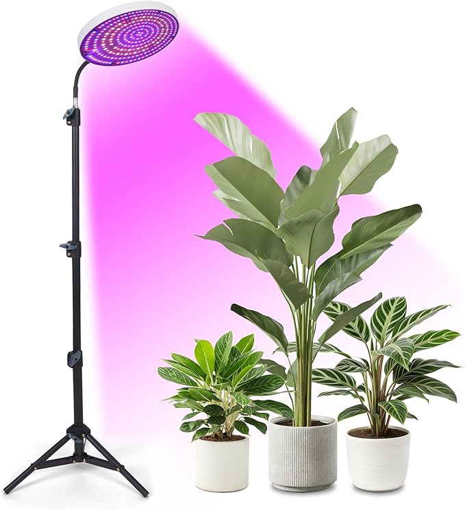 IAFENGE Grow Light with Stand,288 LEDs Full Spectrum Plant Light for Indoor Plants,Tripod Standing Grow Lights for Indoor Plants,3 Modes Floor Grow Plant Lamp for Plants Greenhouse Veg Bloom Light