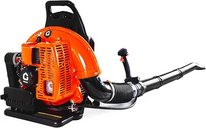 66CC Backpack Blower, 4-HP 2-Cycle Gas Leaf Blower with 880 CFM & 320 MPH, Backpack Leaf Blower, Powerful Clearing Performance for Wet Leaf & Debris Clean & Snow Removal