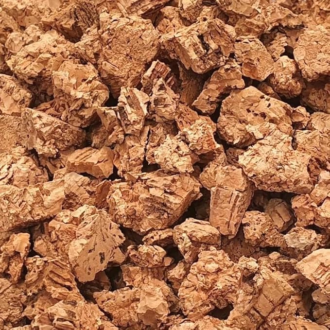 GARDENWISE Cork Orchid Bark - Cork Bark Nuggets (3/8"- 3/4") - Natural Cork Bits (10-20mm) for Orchids, Air Plants, Reptiles & Terrariums (1 Quart)