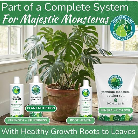 Monstera Plant Food - Premium Nutrient Rich Liquid Fertilizer (5-2-3 NPK) for Monstera Deliciosa & Other Tropical Plants | Supports Strong Roots & Large, Lush Leaves | Safe, Gentle, Easy-to-Use | 8 oz