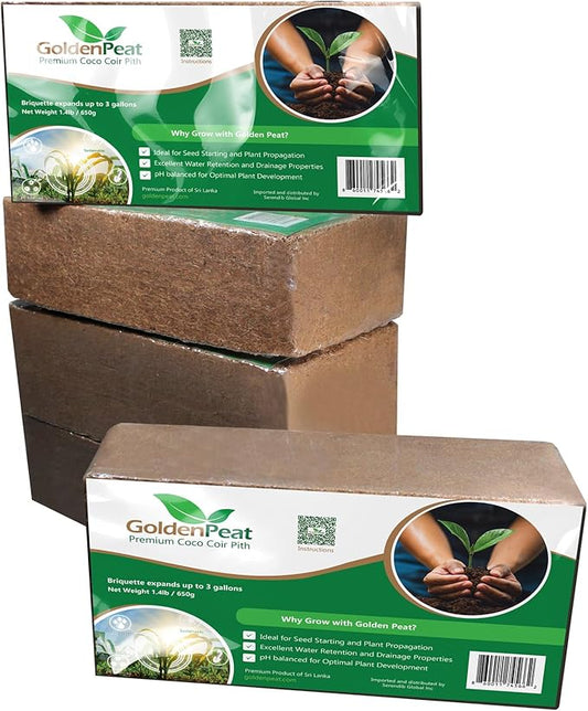 Organic Coconut Coir Bricks (650g X 16 Pack) – Low EC & high Water Retention. for Gardening & Potting. Just add Water to Transform Each Coco Coir Brick into 8-10L of Fluffy Nutrient-Rich Coco Peat