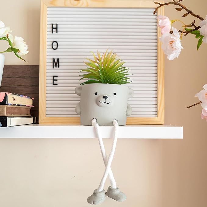 OLEEK Small Fake Plant Office Desk Decor - Desk Plants for Office Decorations for Work - Decorative Plants Decor - Funny Office Decor for Women - Fake Succulents Plants Artificial Home Decor Shelf