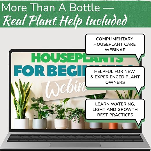 Indoor Plant Food by Houseplant Resource Center - Organic Liquid Fertilizer for Pothos, Peace Lily, Monstera, Cactus and More - 8 oz
