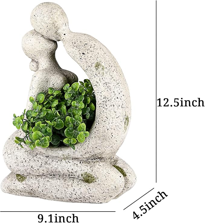 Aclema Unique Planters for Indoor Outdoor Plants Head Face Planter Pot Large Succulent Planters Flower Vase with Drainage Hole Around You