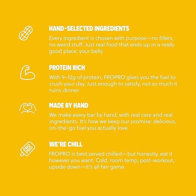 FROPRO Plant Protein Snack Bars - Plant Based Protein Bars, All-Natural, Gluten, Dairy, & Soy Free, High Protein Bars with Low Calories | Banana Crunch, 12 Pack