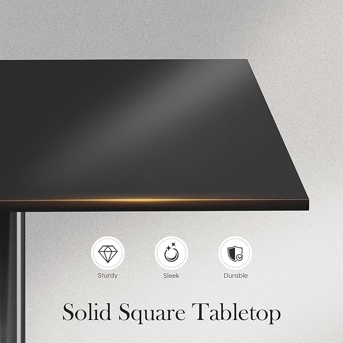 Sophia & William 31" Patio Bistro Table,Outdoor Coffee Table Square Outdoor Small Table Modern Style for Porch Pool Balcony Deck Bronze