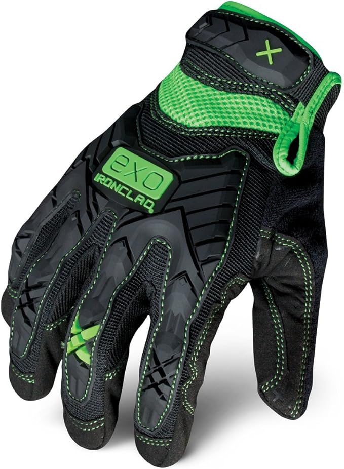 Ironclad EXO Motor Impact Glove; Work Gloves, TPR Impact Protection, (1 Pair), EXO2-MIG-04-L