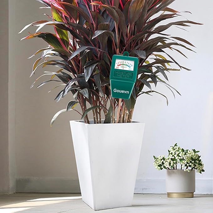 Gouevn Long Probe Soil Moisture Meter for Plants, Plant Moisture Meter for House Plants, Plant Water Meter for Indoor & Outdoor Large Potted Plants, Hygrometer Gardening Gifts - No Battery Needed