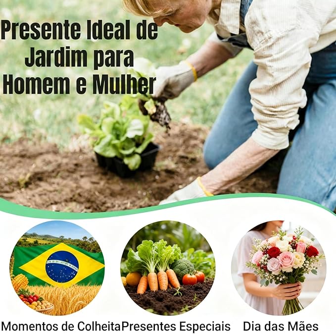 Garden Tool Set, 6PCS Heavy Duty Stainless Steel Gardening Hand Tools with Ropes, Includes Trowel, Transplanter, 2-in-1 Hoe, Pruner & More, Ideal Gardening Gift for Man and Woman (Gift Box Packaging)