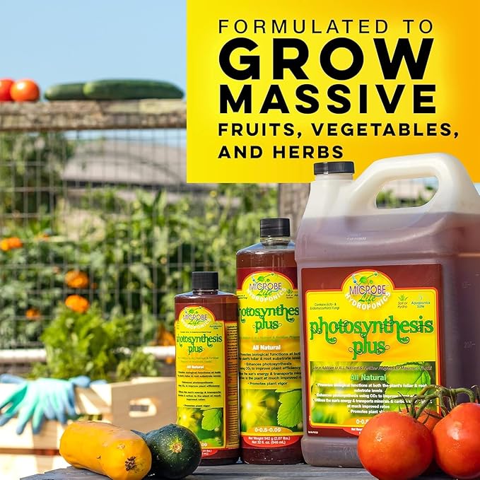 Microbe Life Hydroponics Additive Kit, Includes One 16-Ounce Bottle Each of Photosynthesis Plus, Foliar Spray & Root Dip, and Vegetable and Fruit Yield Enhancer, Use with Any Feeding Systems