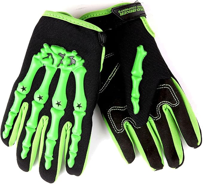 1Storm Youth Motocross Gloves Motorcycle BMX MX ATV Dirt Bike Bicycle Skeleton Cycling Kids Gloves