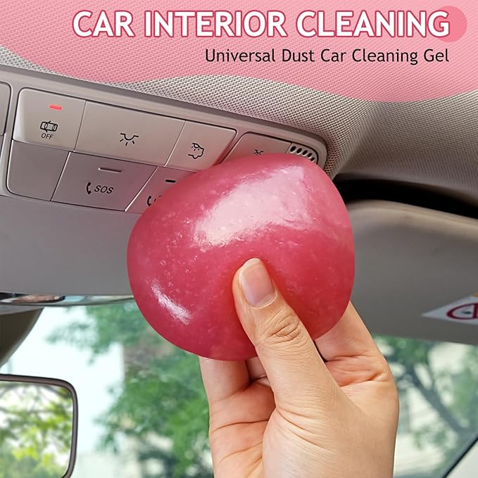 Car Cleaning Gel Car Cleaning Putty Car Putty Car Interior Cleaner Car Slime Car Detailing Kit Car Accessories Gifts for Men Women Stocking Stuffers Pink