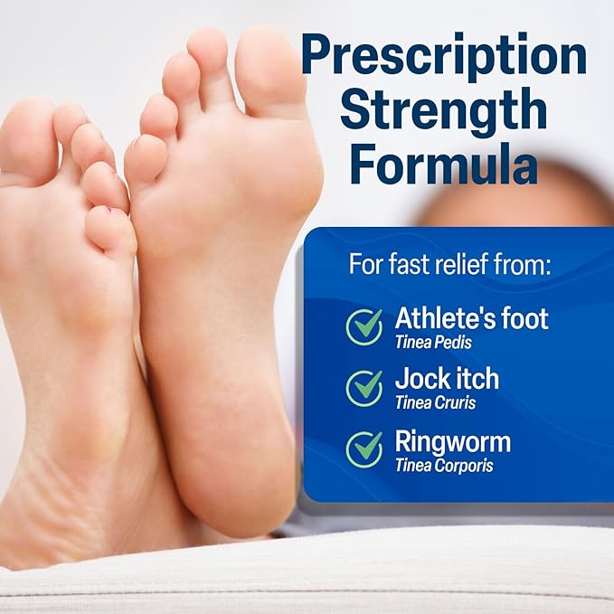 TARO Terbinafine Hydrochloride antifungal Cream 1% - Athletes Foot Cream Extra Strength, relieves itching & Burning, Cures Most Athlete's Foot, Jock Itch & Ringworm