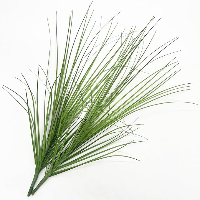 Artificial Plants, Fake Grass Shrubs Faux Wheat Grass Greenery Wheatgrass Stems Ornamental Weed Plant Decor for Indoor Outdoor Farmhouse Wedding Party Home Vase Flowers Bundles DIY Decoration - 8 Pack