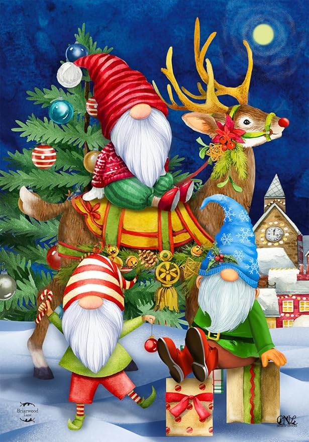 Briarwood Lane Happy Holiday Gnomes Garden Flag