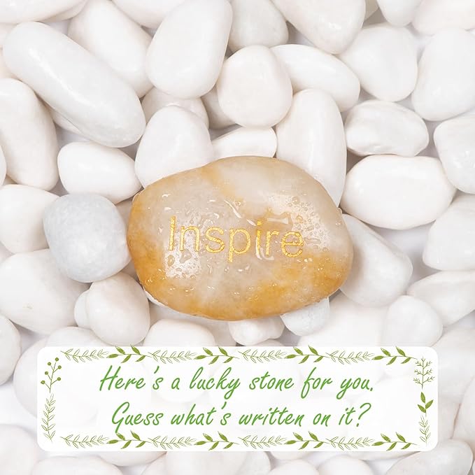 Ausluru 11lbs White Natural River Rocks, Polished Pebbles for Plants Garden, 1-2 inch Decorative White Stones, Ideal for Fish Tank, Vases, Crafting, Home Decor and Garden Landscaping Rocks,White