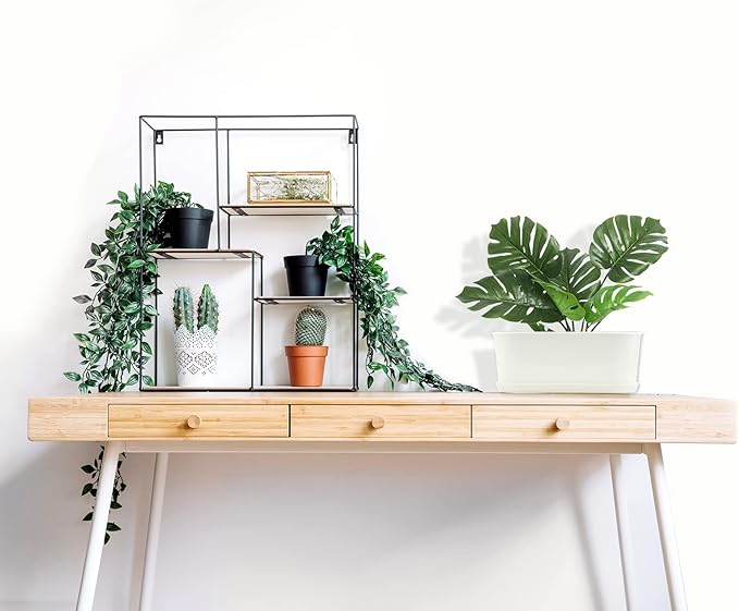 10-Pack White Herb Planter Box with Drip Trays, 8.5 Inch Small Oval Window Planters for Kitchen Sill, Indoor Outdoor, Perfect for Basil, Mint, Succulents, Flowers