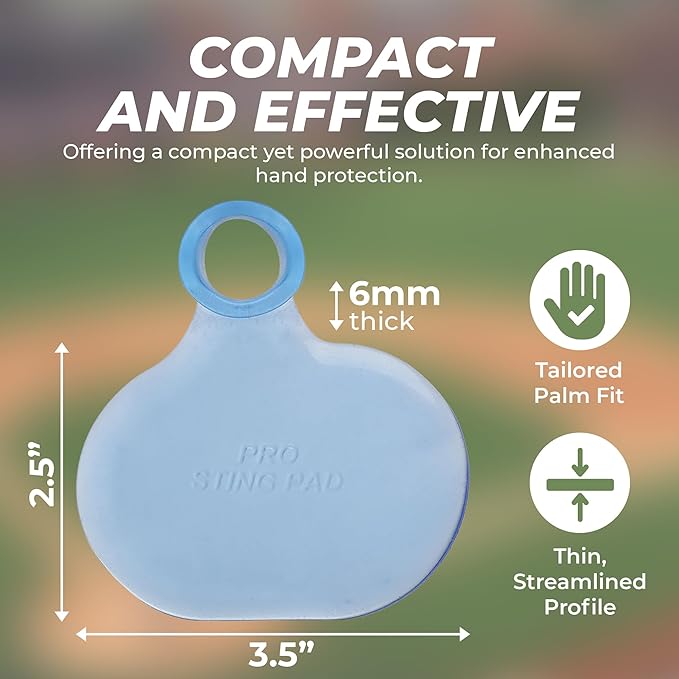 Sting Pad Pro Hand Protector Fits Left or Right Hand for Baseball, Softball, or Hockey