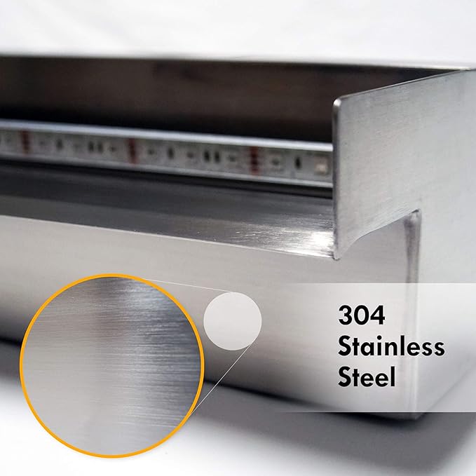 HALF OFF PONDS Steel Elegance 12" Stainless Steel Spillway - STE12-HOP