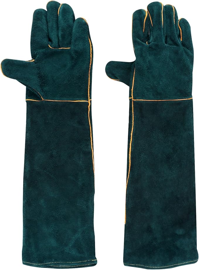 23.7" Animal Handling Gloves - Bite Proof, Long Protective, Durable Gloves for Cat, Dog, Snake, Falcon, Zoo Workers