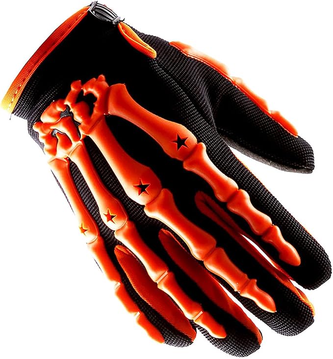 1Storm Youth Motocross Gloves Motorcycle BMX MX ATV Dirt Bike Bicycle Skeleton Cycling Kids Gloves