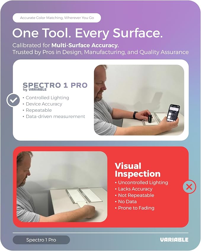 Spectro 1 Pro Mobile Spectrophotometer with Dock & Security Kit, Paint Color Matching Tool and Color Reader, Portable Colorimeter Spectrometer Color Sensor & Paint Scanner Device for Prints & Coatings