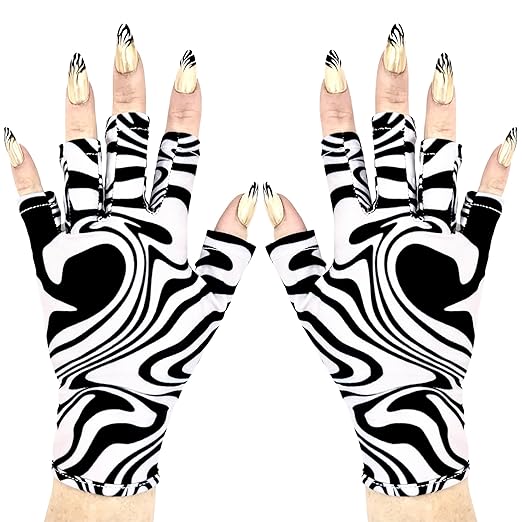 ManiGlovz Large Psychedelic Trip Print Protective Nail Gloves
