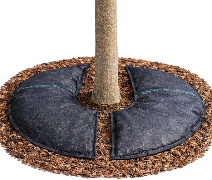 SteadySpring® Smart 30+Day Tree Watering Mat Auto Refills with Rain for Trees with ~20 in (16 in to 23 in) Root Ball - Watering Mat Plus Weed Barrier and Frost Protection Blanket (1)