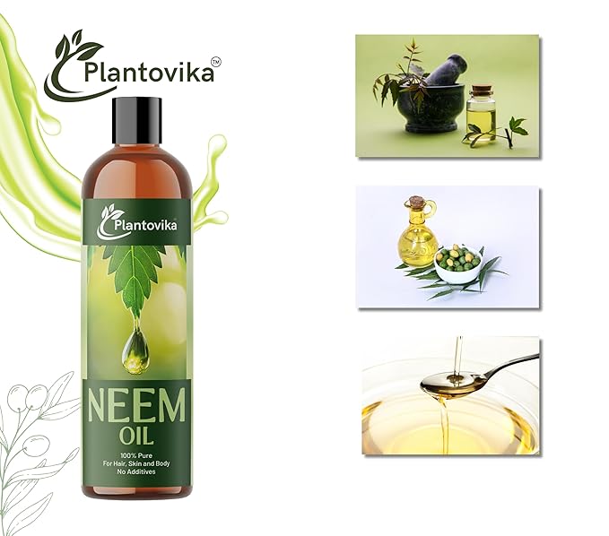 Plantovika Pure Neem Oil (32 Oz) - 100% Cold Pressed, All Natural Concentrate, Unrefined, Multipurpose, Seed Extract