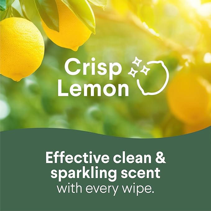 Clorox Disinfecting Wipes, Bleach Free Cleaning, Crisp Lemon, 75 Count (Pack May Vary)