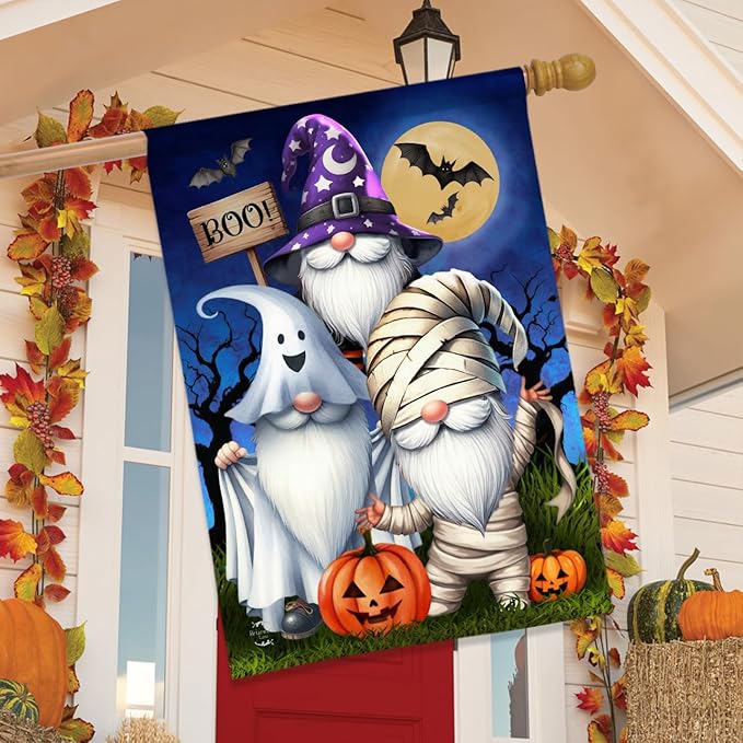 Briarwood Lane Costumed Gnomes House Flag