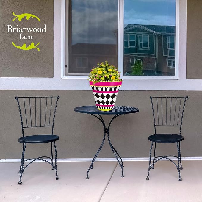 Briarwood Lane Neon Checkerboard Medium Planter