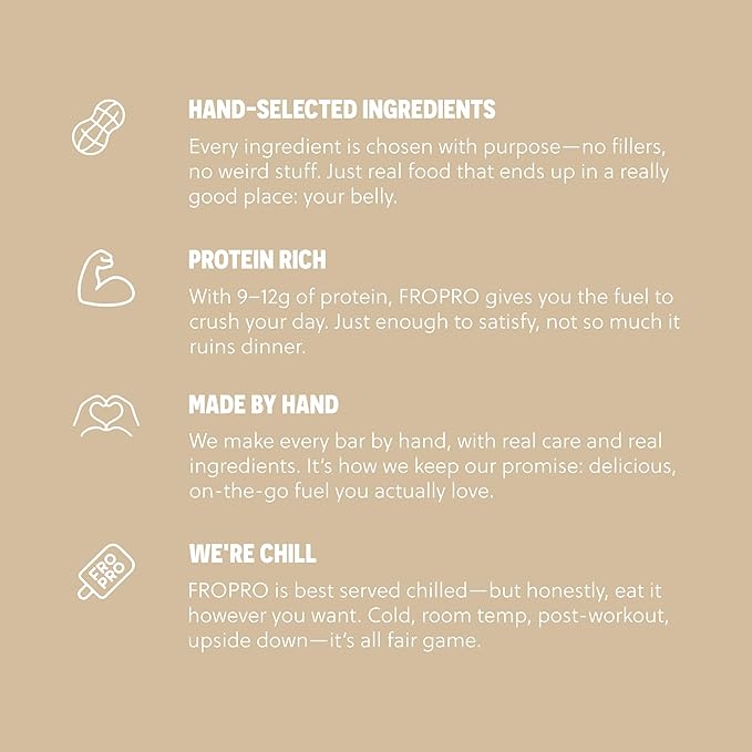 FROPRO Snack Bar - Peanut Butter Snack Bars - Gluten Free, Dairy Free, Soy Free, Non GMO, Plant Based Protein Snacks Bar - Crave-worthy & Great On-the-Go | Variety, 12 Flavors, 24 Pack