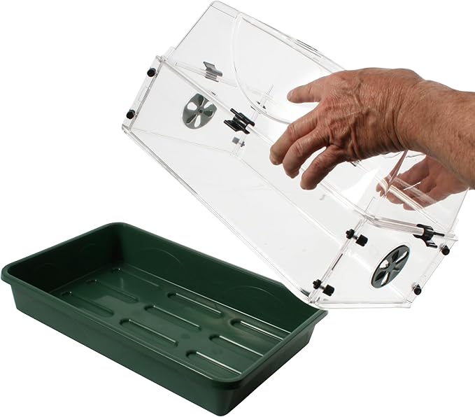 Medium EarlyGrow Seed and Herb Domed Propagator with 2 Vented Side Height Extensions and Security Clip Set