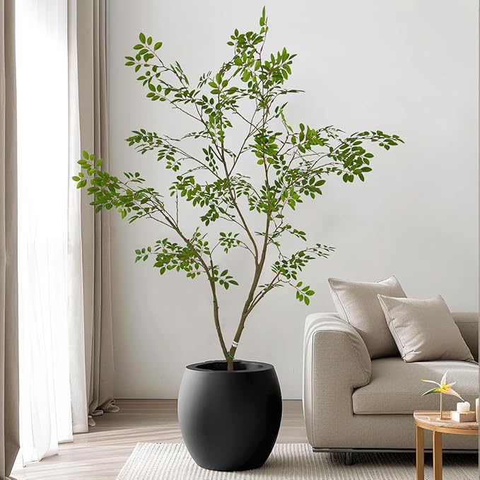 AfanD Artificial Elm Tree Faux Elm Tree 6ft Tall Fake Plant in Pot Fake Silk Tree Faux Plants Indoor