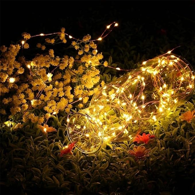 4 Pack Battery Operated Dewdrop Led Lights,Indoor Mini Fairy Lights with Timer Function,for Wedding Home Parties Christmas Holiday Decoration,6 Hours on/18 Hours Off ,30 Count LEDs,10 Feet