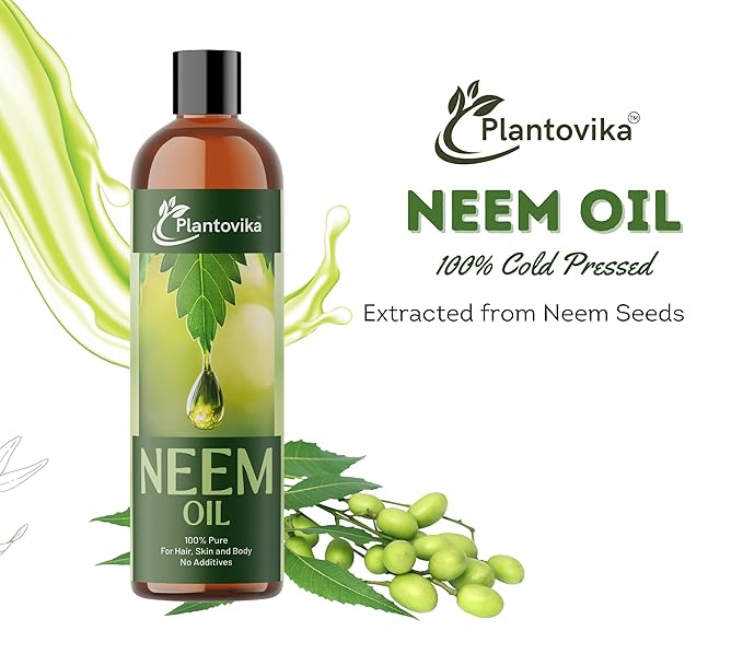 Plantovika Pure Neem Oil (16 Oz) - 100% Cold Pressed, All Natural Concentrate, Unrefined, Multipurpose, Seed Extract