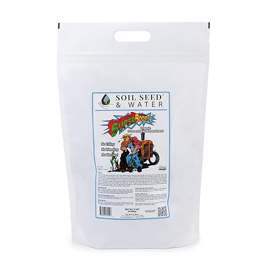 Soil Seed & Water SuperBooster Organic Concentrated Fertilizer – Soil Amendment for Robust Plant Growth - Food Plant Growth Enhancer - OMRI Listed Organic Fertilizer