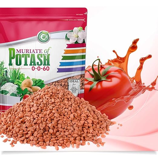 Muriate of Potash 0-0-62 Fertilizer Made in USA - MOP Potassium Plant Food for Indoor/Outdoor Plants, Flower Gardens, Fruit and Vegetable Gardens, Holistic Herbs, Trees and Green Lawns!