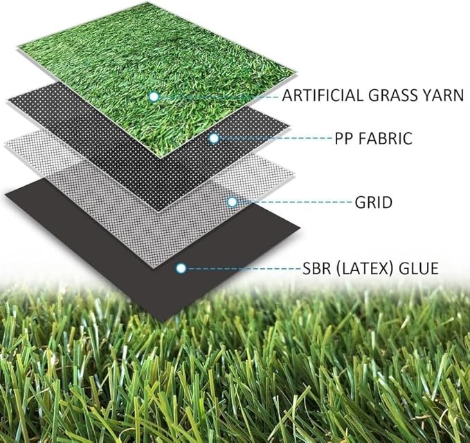Petgrow Artificial Grass Turf 10FTX82FT(820 Square FT, Realistic Indoor Outdoor Garden Lawn Landscape Patio Synthetic Turf Mat- Thick Fake Faux Grass