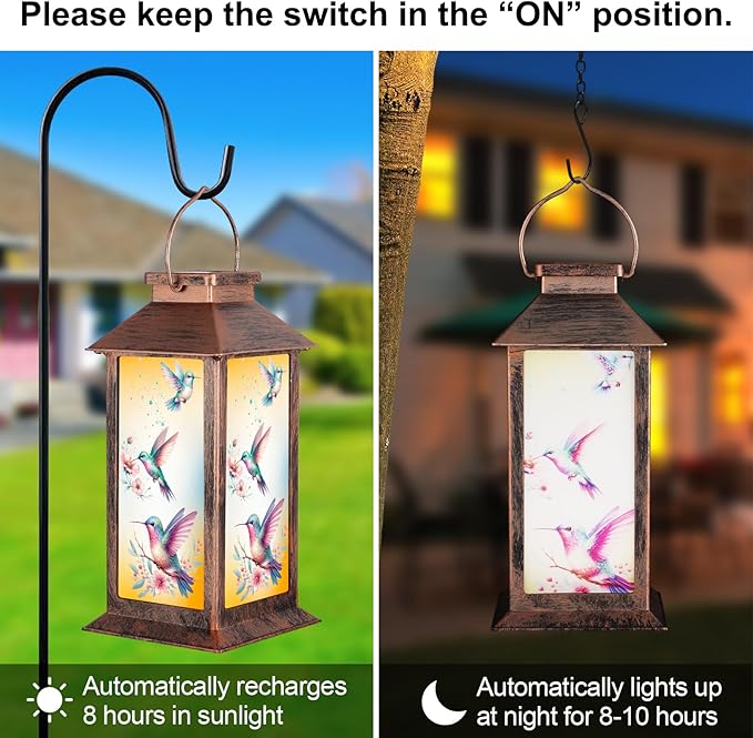 Pawatee Solar Hanging Lanterns, Bronze, 3 LED, Waterproof, Perfect for Garden Decor, Outdoor Gatherings, and Gifting